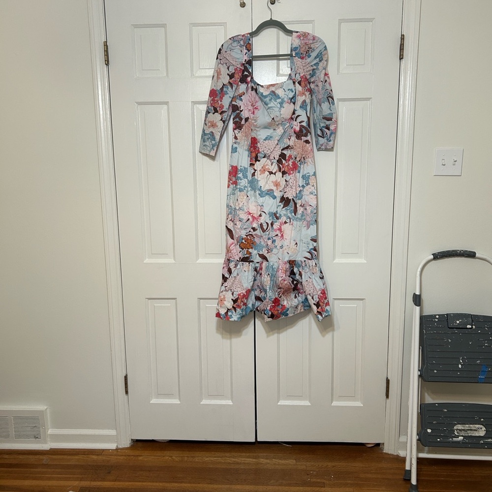 Cara Cara midi dress in Japanese floral - Picture 3 of 6